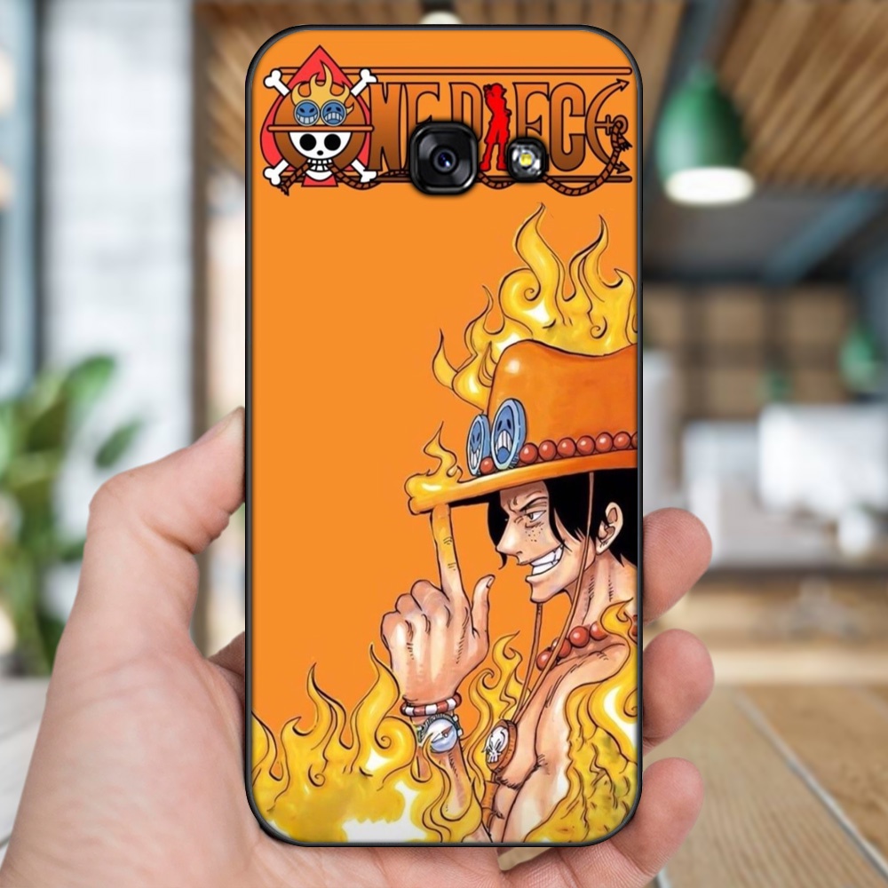 Ốp lưng Samsung A3 2017, A5 2017, A7 2017 viền đen in hình Ace One Piece