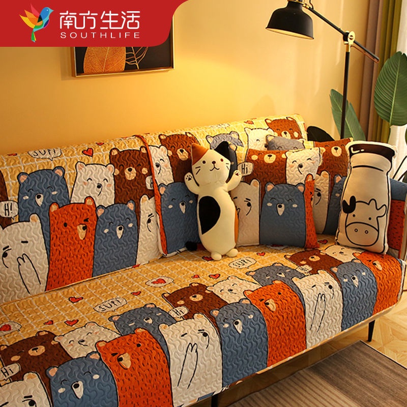 Vỏ Bọc Ghế Sofa Chống Trượt Chất Liệu Cotton Cao Cấp