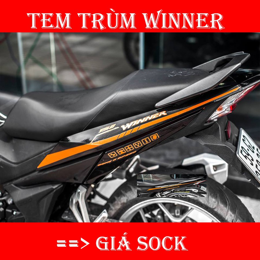 Tem Trùm Winner Đen Viền Cam