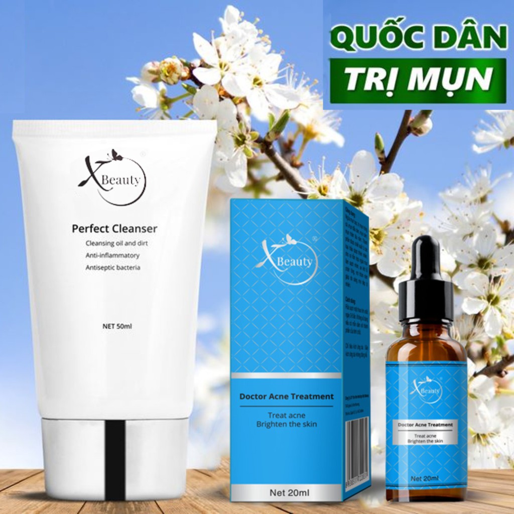 Serum giảm mụn XBeauty Doctor Acne Treatment 20ml/5ml giảm mụn thâm nám rổ (Làm xẹp không bong da)