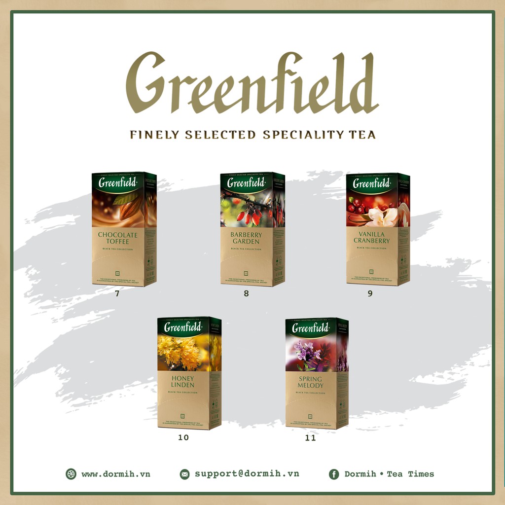 Greenfield Black Flavoured Tea - BST Trà đen hương thảo mộc & trái cây