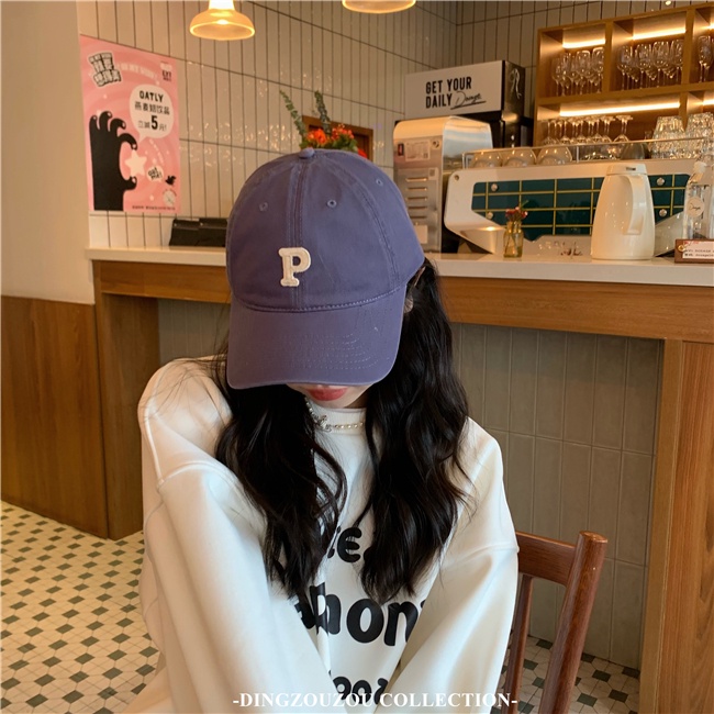 Nón lưỡi trai cotton in họa tiết chữ thời trang