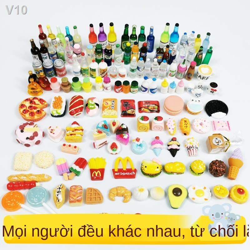 ♤☑Cảnh thu nhỏ thức ăn và chơi túi mù siêu thị mini thực phẩm đồ uống tự làm mô hình trang trí tinh tế