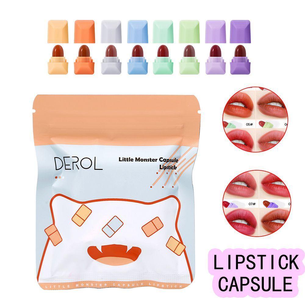 MOCHO Son Môi Mini 8 Màu Sắc Tùy Chọn Chống Dính Dễ Lên Màu