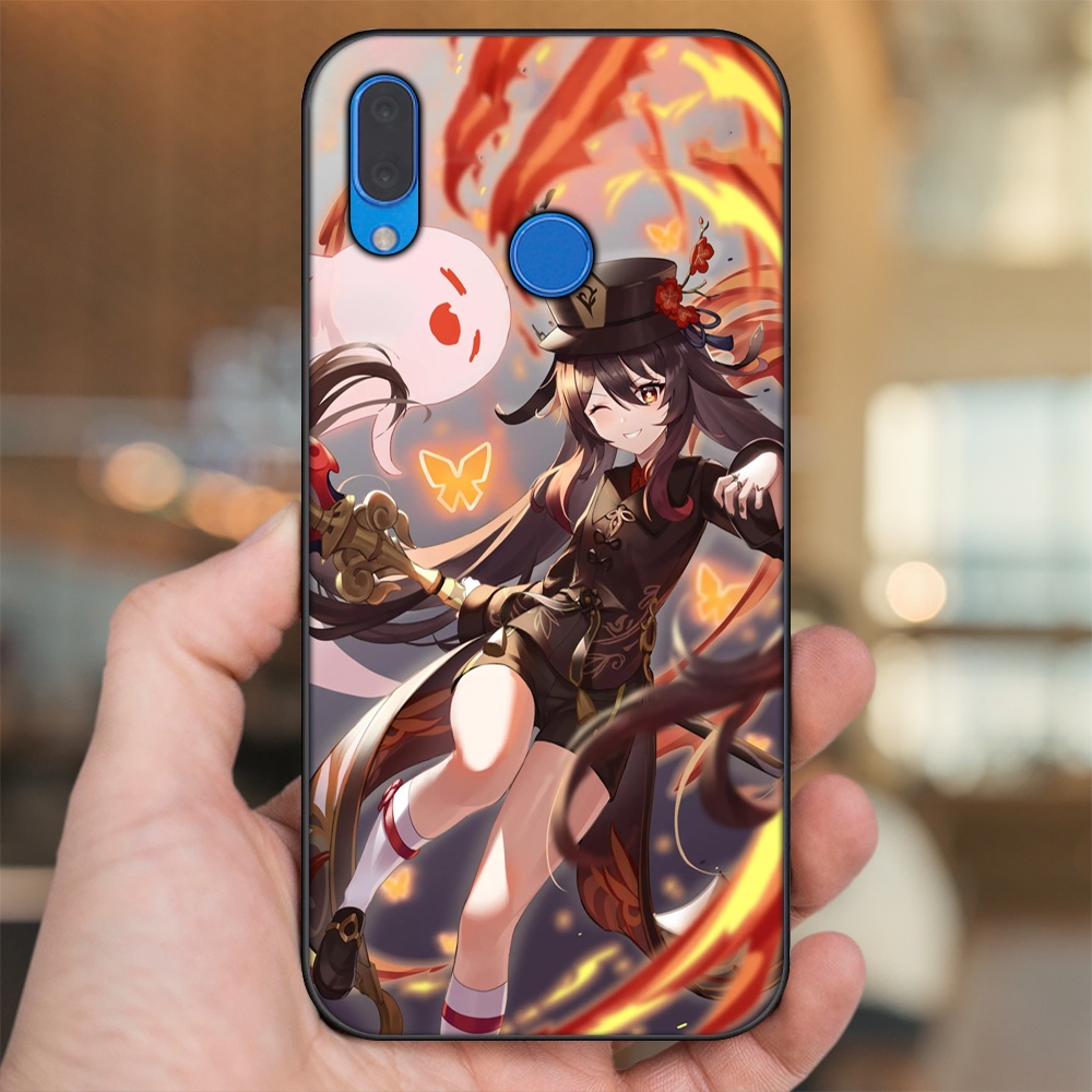 Ốp lưng Huawei Nova 3, Nova 3i, Nova 3e, P20 Lite viền đen in hình Hutao Genshin Impact