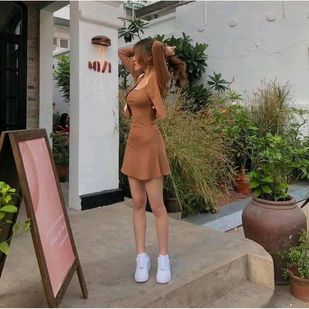 Sét váy 2món kèm áo khoác nhiều phong cách dáng ôm CAMA STORE