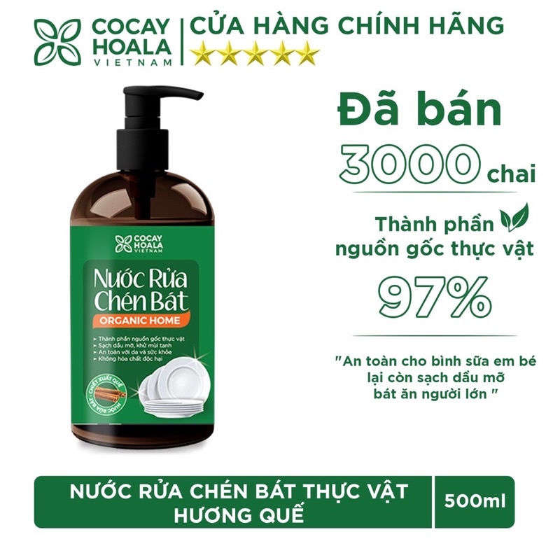 [Chính hãng 100%] Nước rửa chén bát thực vật hương quế 500ml | BigBuy360 - bigbuy360.vn