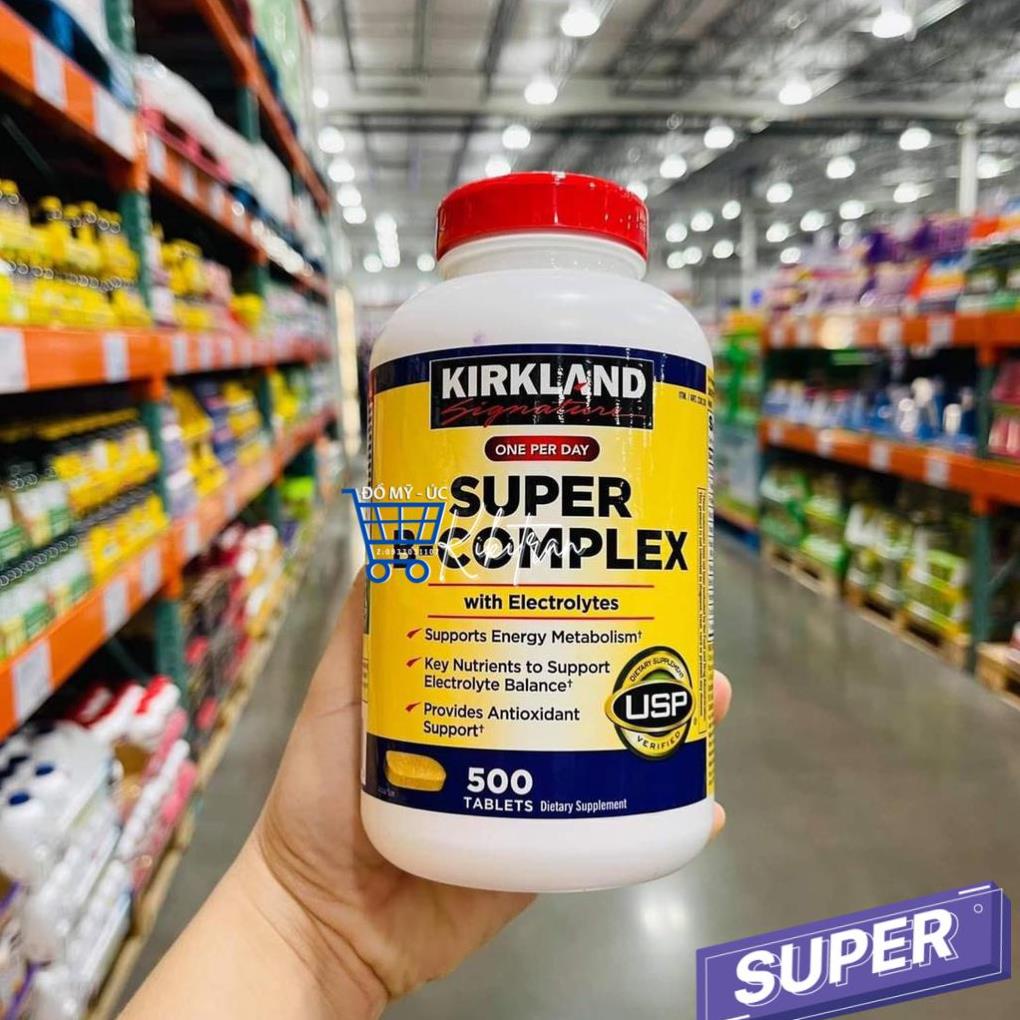 Viên uống bổ sung Vitamin tổng hợp Super B-Complex with Electrolytes Kirkland