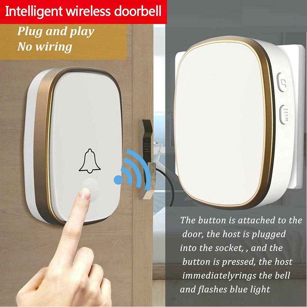 Chuông Cửa Không Dây Chống Thấm Nước Phích Cắm UK