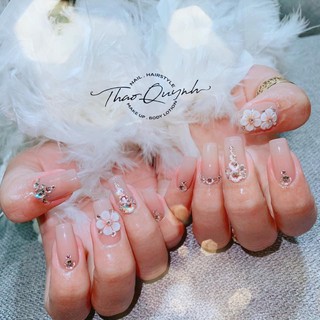 Hoa Bột 3D: Set 2 bông Hoa Mai trang trí móng nails