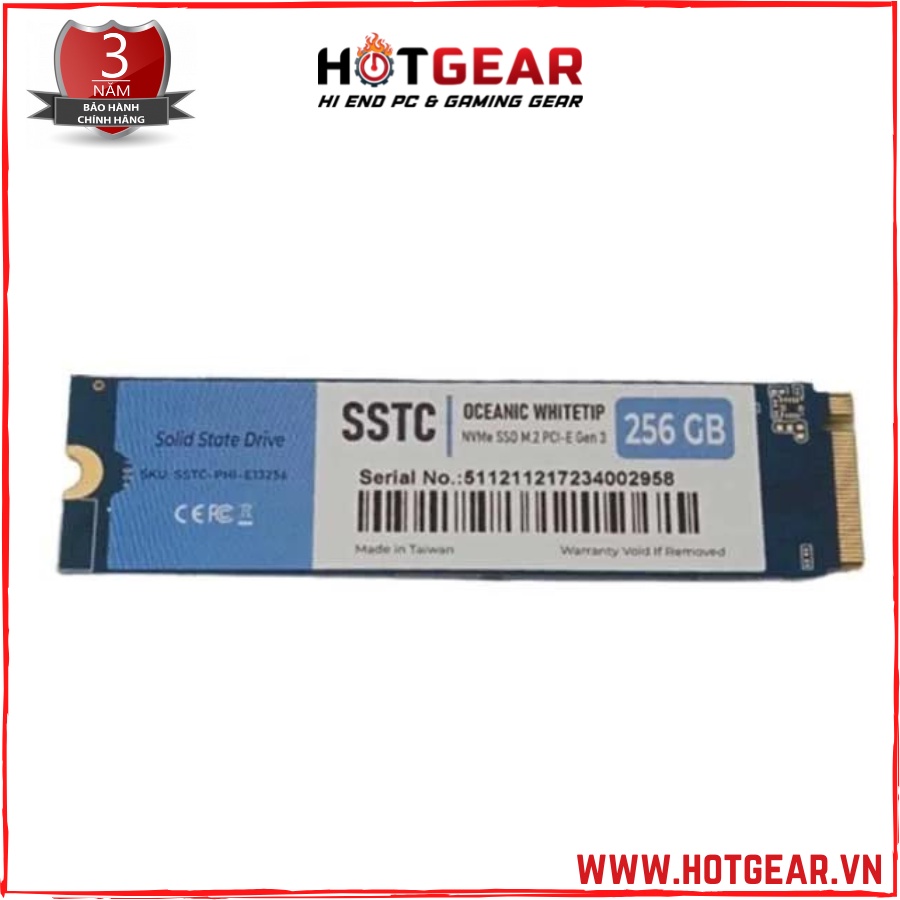 Ổ cứng SSD 256GB SSTC Oceanic Whitetip NVMe M2 PCI-e Gen 3 (SSTC-PHI-E13256)