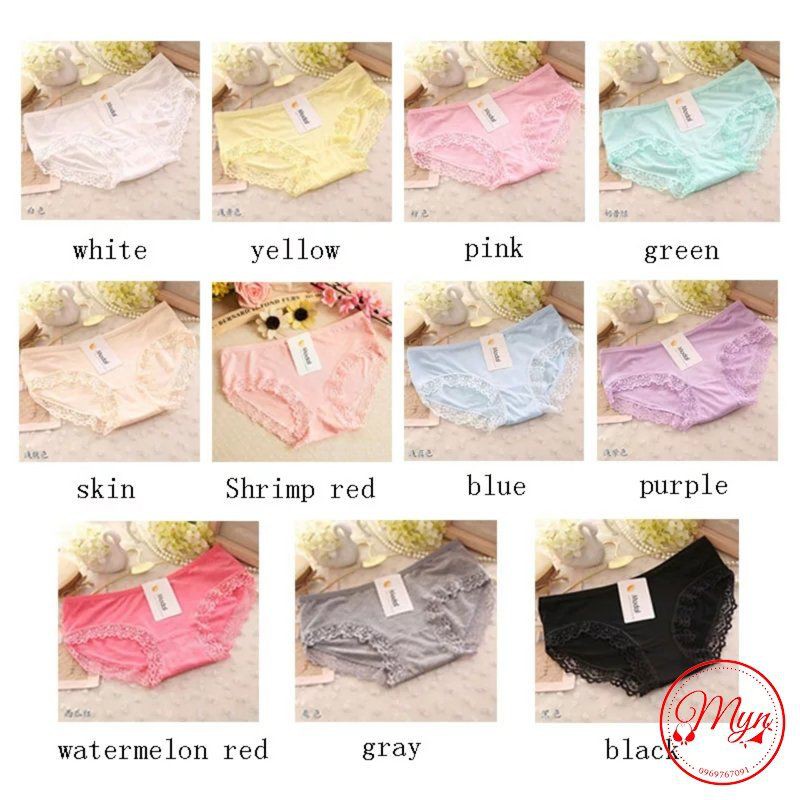 Quần Lót Nữ Viền Ren Cotton Mềm Mại Modal Cao Cấp | BigBuy360 - bigbuy360.vn