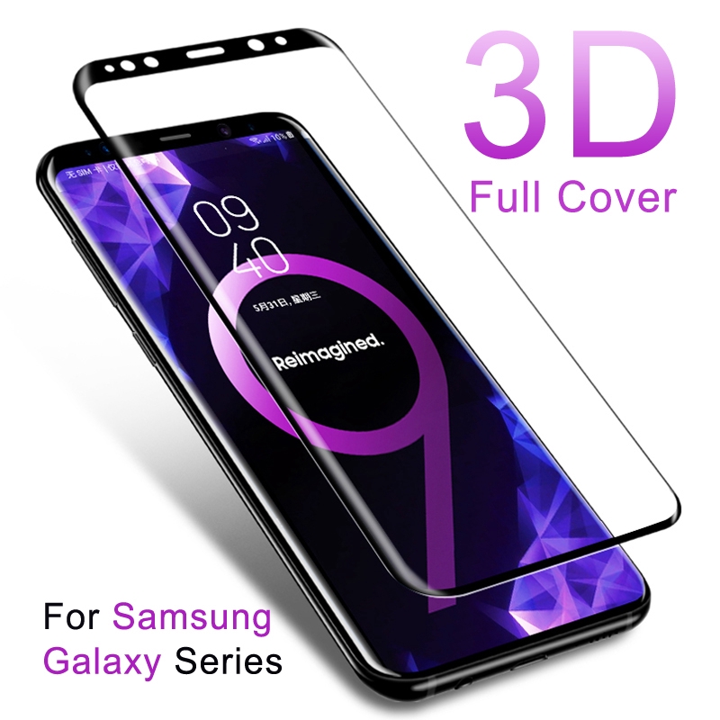 Miếng dán cường lực cong 3D bảo vệ toàn màn hình cho Samsung Galaxy S9 Plus