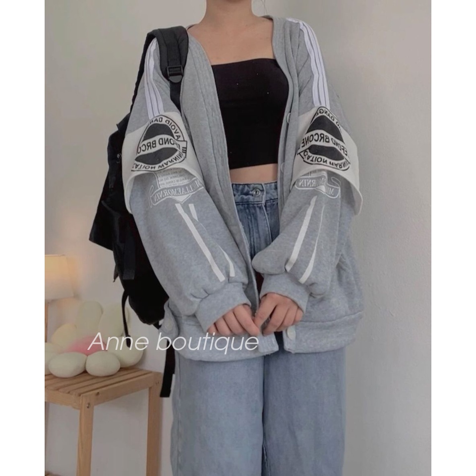 Áo Khoác Cardigan In Chữ Brcon Phong Cách Ulzzang Hàn Quốc Hot Trend Anne Boutique Mã 618