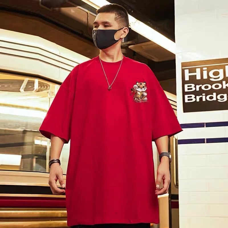 Áo Thun Tay Ngắn Dáng Rộng In Họa Tiết Hoạt Hình Phong Cách Hip Hop Thời Trang Mùa Hè Cho Nam Size M-8XL