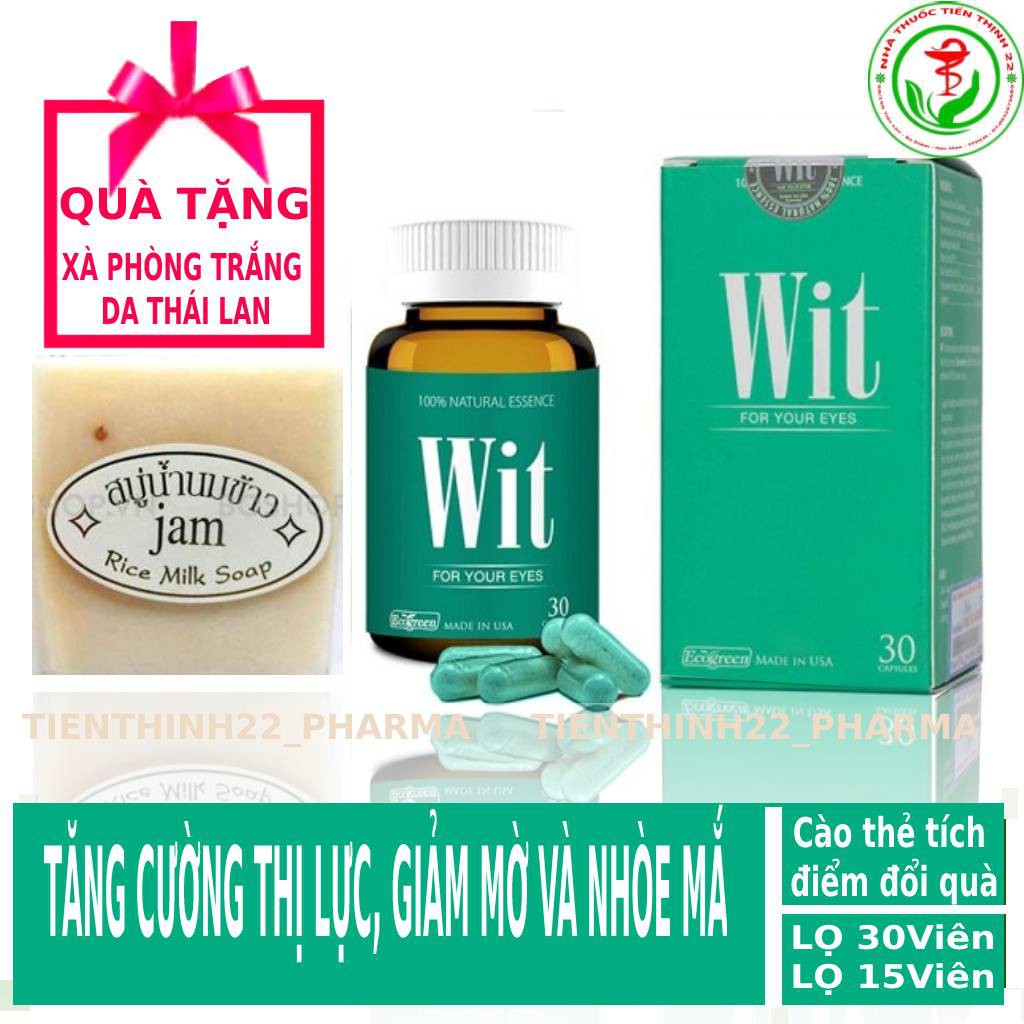 Wit - Thực phẩm bảo vệ mắt, tăng cường thị lưc - Tặng kèm xà phòng Thái Lan