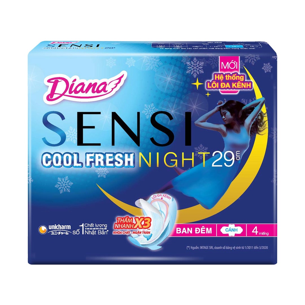Băng Vệ Sinh Diana đủ loại (có cánh, không cánh, ngày và đêm)