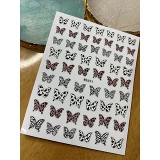 Sticker dán móng nghệ thuật hình bướmm