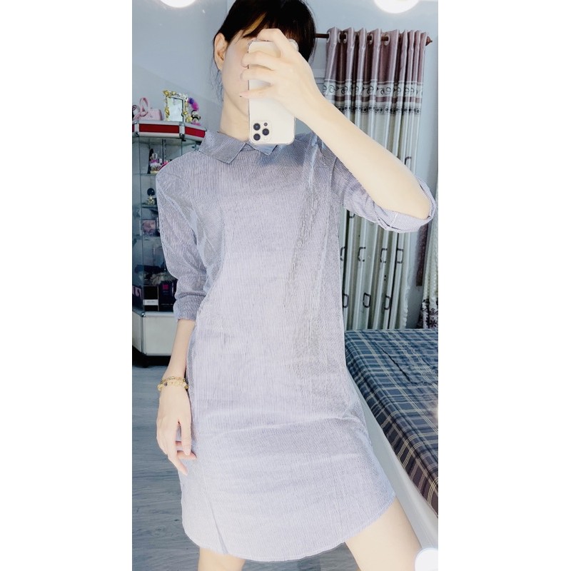 đầm sơmi from rộng