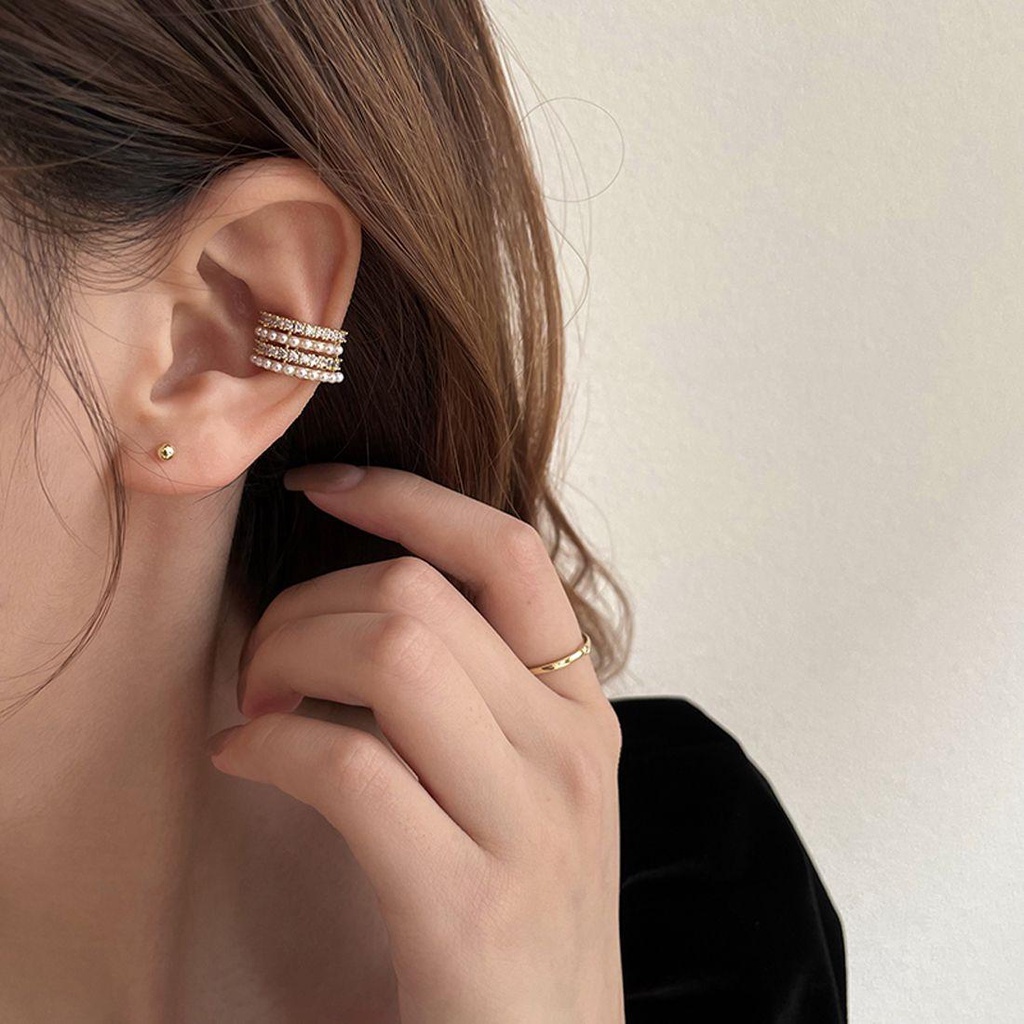 Khuyên Kẹp Vành Tai Nhiều Lớp Thiết Kế Đơn Giản Thanh Lịch Cho Nữ MXMUSTY