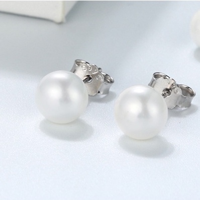 1 cặp bông tai ngọc trai nước ngọt tự nhiên 7-8mm