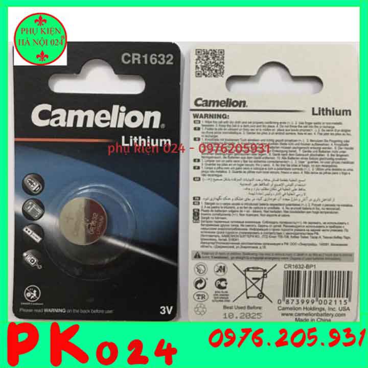Pin Camelion CR1632 3V Cao Cấp Chất Lượng Tốt