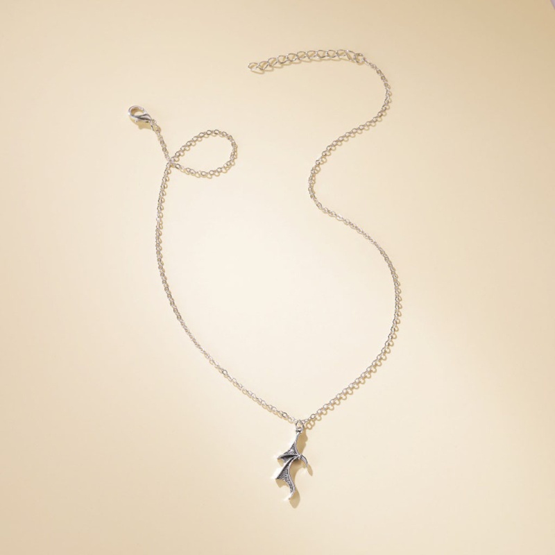 Set 2 Vòng cổ Mặt Trái Tim Đôi Cánh Thiên Thần Khắc Chữ Him &amp; Her