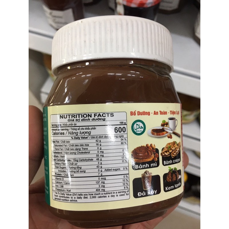 bơ hạt phỉ hazelnut goldenfarm 340g# nutella 340g