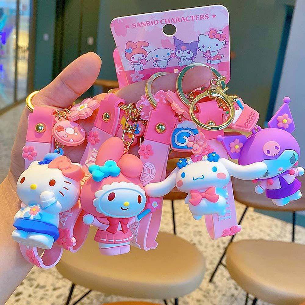 Móc Khóa Kitty Kuromi Cherry Blossom Dễ Thương