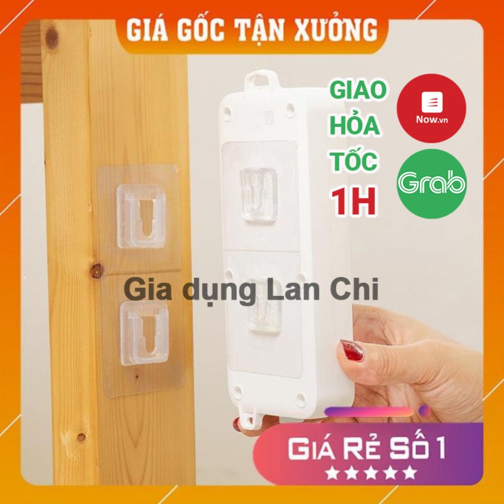 Bộ dán đỡ đồ dùng, móc dán chữ U treo đỡ đồ ổ cắm điện, tranh ảnh - Miếng dán gắn tường đa năng trong suốt chịu lực