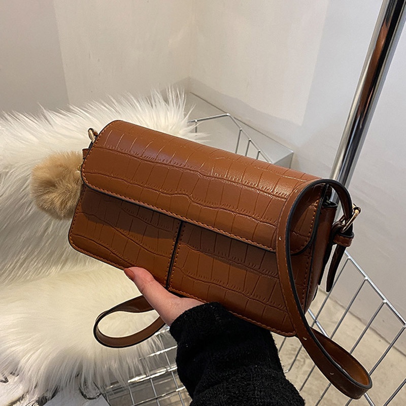 Túi Đeo Vai Họa Tiết Da Cá Sấu Phong Cách Âu Mỹ Cổ Điển Dành Cho Nữ