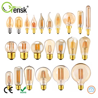 Bóng đèn LED vàng cổ điển E14 E27 Bóng đèn LED 220V để trang trí nội thất