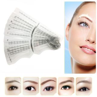 Bộ 12 khuôn kẻ chân mày ngang dây đeo