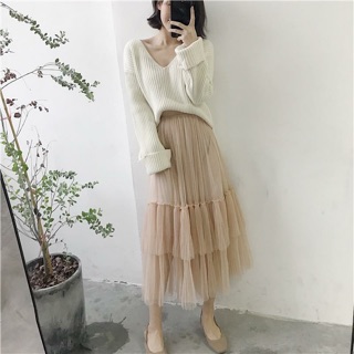 Chân váy voan tầng Hàn Quốc