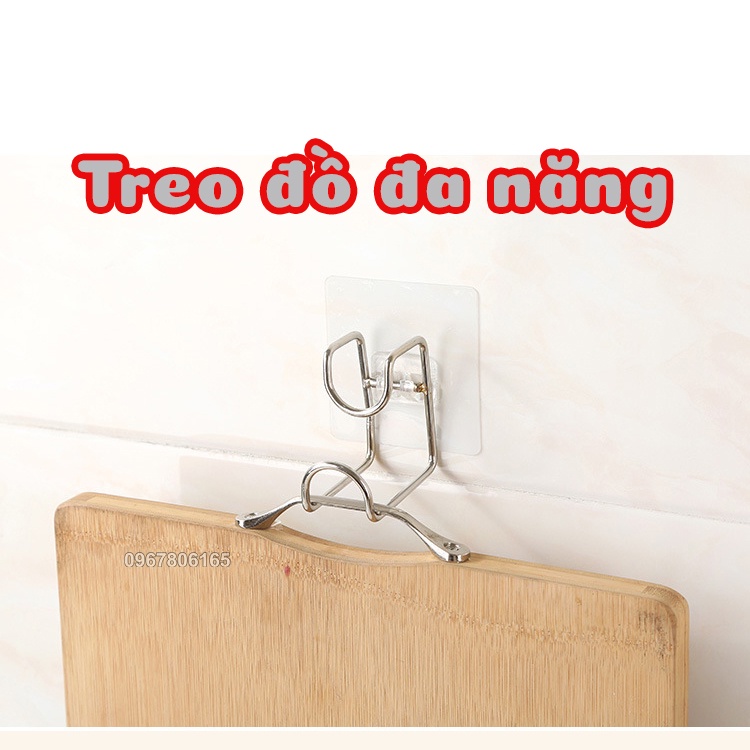 Móc Inox Dán Tường Treo Chậu Nhà Tắm, Treo Đồ Nhà Bếp Hình Chữ L