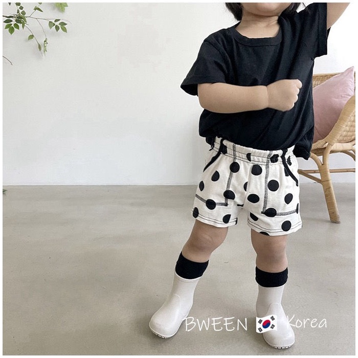 Quần Short cotton Họa Tiết Chấm Bi Thời Trang Dành Cho Bé Trai Và Bé Gái