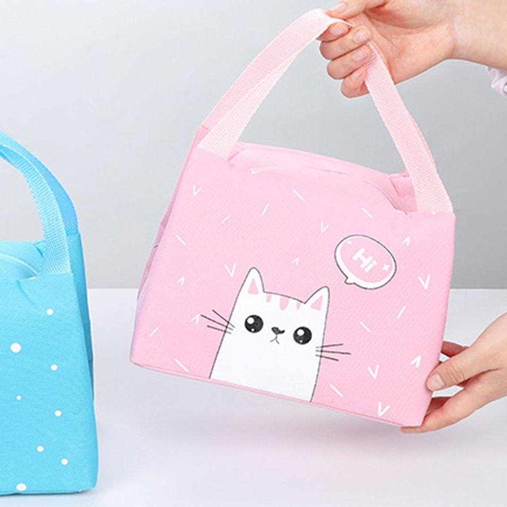 USNOW Túi Đựng Hộp Cơm Trưa Giữ Nhiệt Chống Thấm Nước In Hoạt Hình Động Vật Dễ Thương Cho Bé