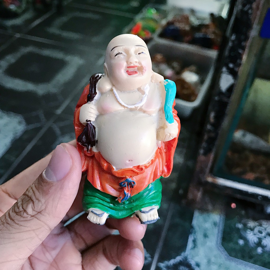 ÔNG DI LẶC TRANG TRÍ HỒ CÁ NON BỘ RỘNG 4CM CAO 9CM