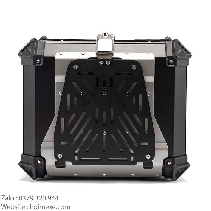 Thùng Top Box Màu Đen Nhôm 43L Sau Xe Máy, Xe Motor.