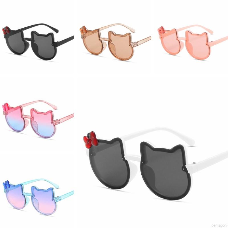 Kính mát mắt mèo đính nơ cho bé chất lượng cao