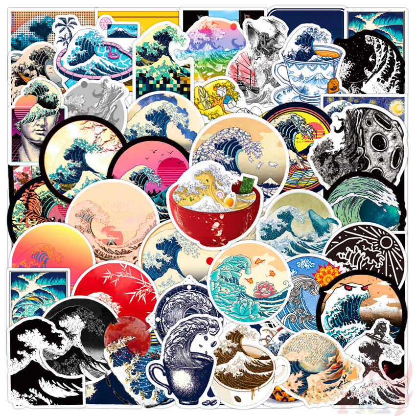 ❉ Ukiyoe - The Great Wave off Kanagawa Stickers ❉ 100Pcs/Set Waterproof DIY Fashion Doodle Decals Stickers