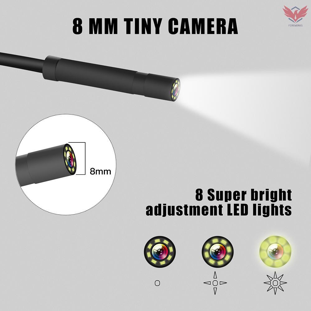 Camera Nội Soi Công Nghiệp Wifi 1080p 8mm Kèm 8 Phụ Kiện