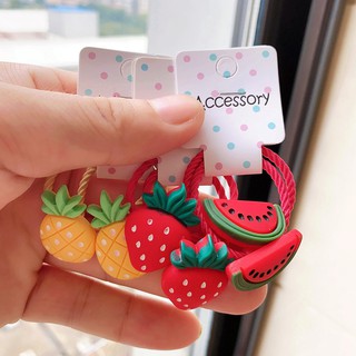 Set 2 cái cột tóc trái cây nhám 3D loại to cho bé gái