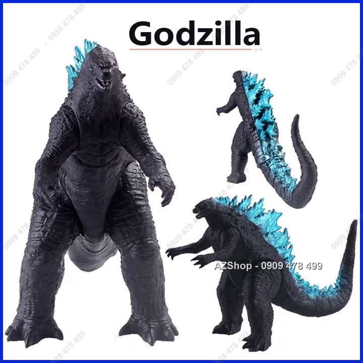 Mô Hình Quái Vật Godzilla Lưng Xanh Ánh Kim - Có 2 Size  - 7767.1