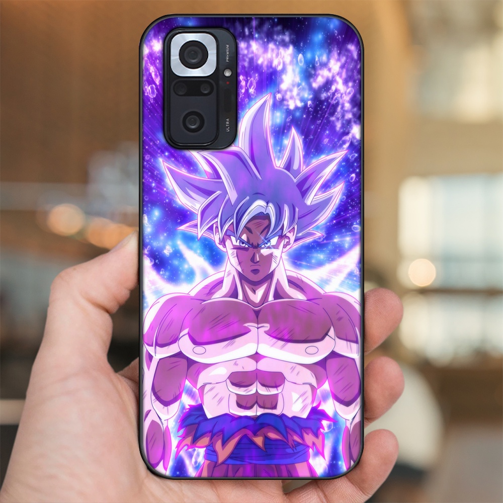 Ốp lưng Xiaomi Redmi Note 10 Pro viền đen in hình Goku Dragon Ball
