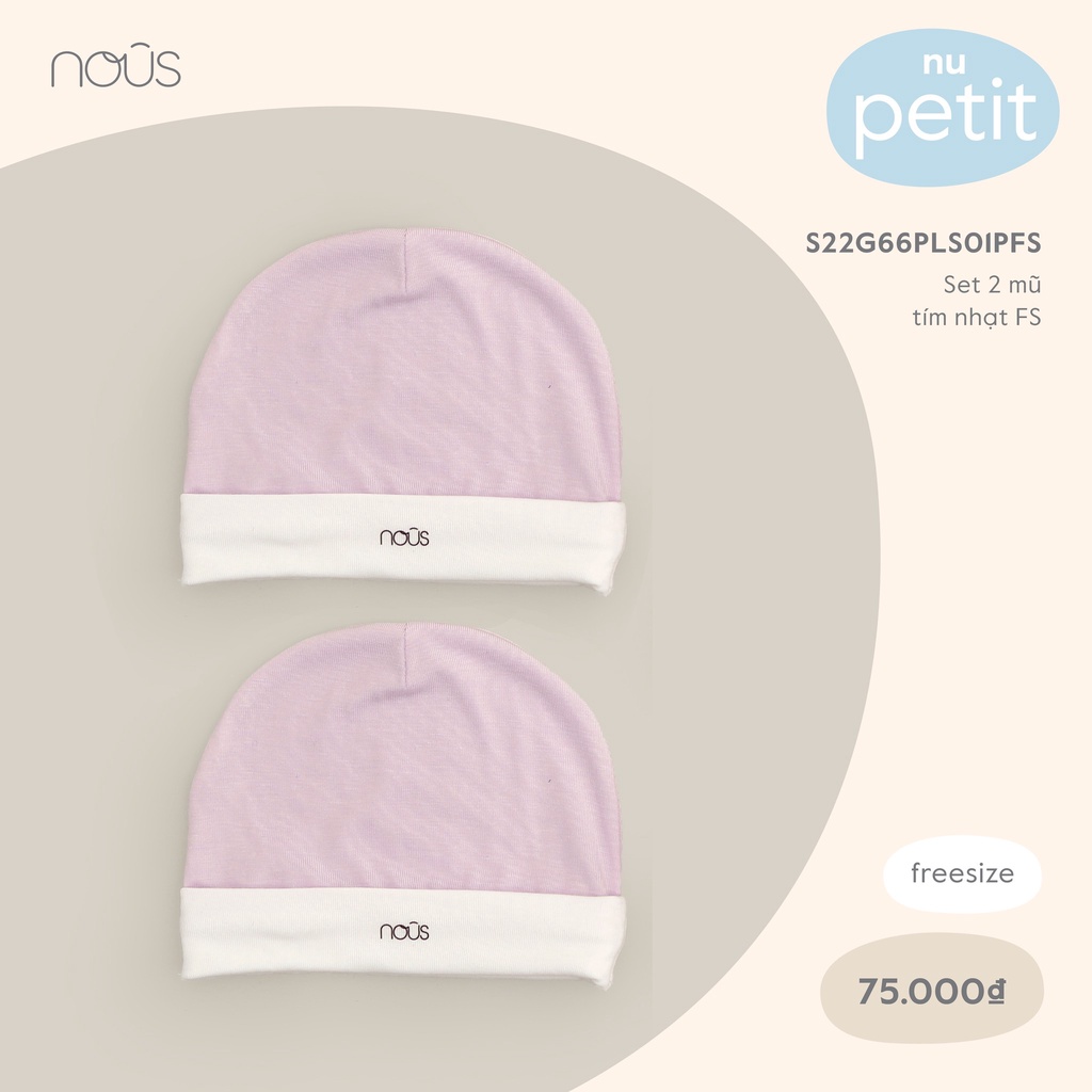 [FULL] Set Phụ Kiện Cho Bé Sơ Sinh -  1 Bao Tay Nous - 1 Bao Chân Nous - 1 Mũ Nous (Size Sơ sinh Newborn) đủ màu - Nous