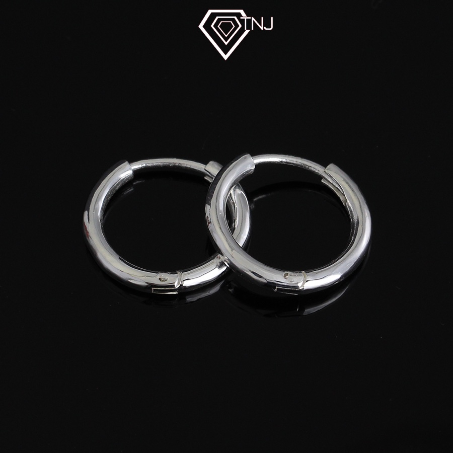 Khuyên tai nam khoen tròn bằng bạc cá tính BTA0026 Trang Sức TNJ