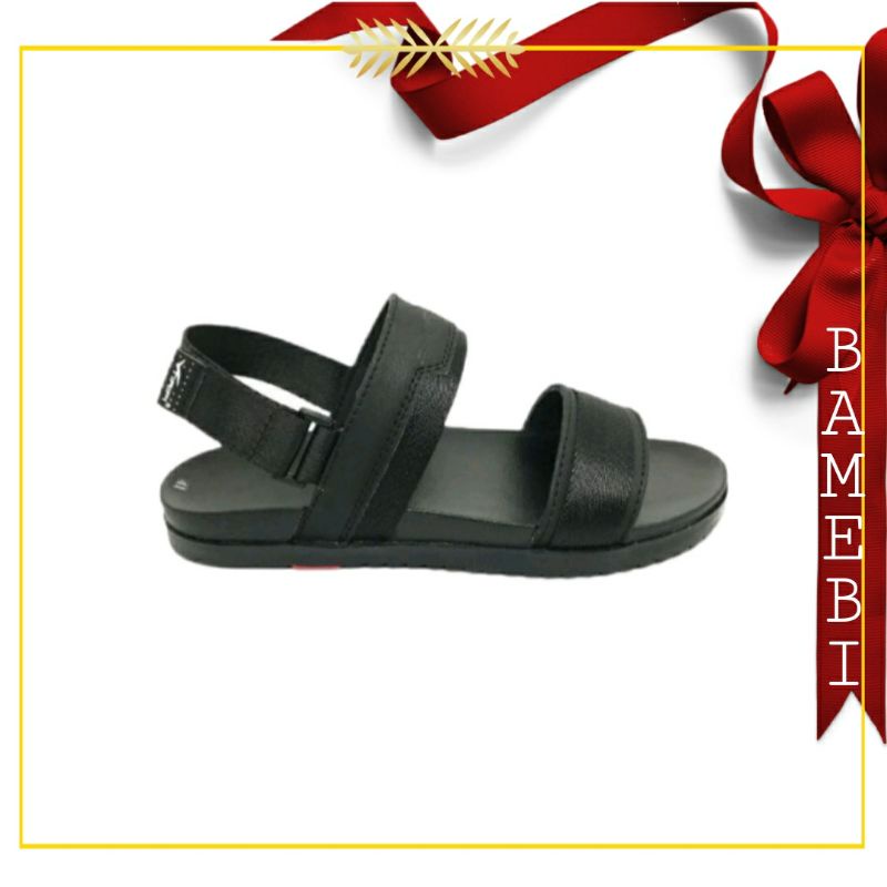 Giày quai hậu đẹp có 2 quai dán ngang cho thanh niên màu đen ( sandal / xăng đan ) - TT7104.06