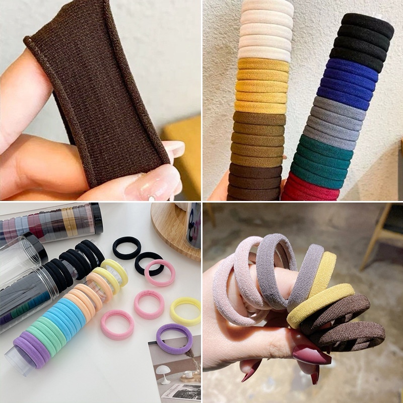 Hộp nhiều dây buộc tóc Haimeikang cao su co giãn nhiều màu sắc phong cách Hàn Quốc thời trang cho nữ