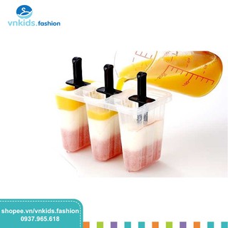 Khuôn làm kem 3 chiếc nhựa trong Inomata Nhật Bản